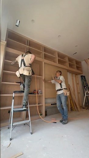 Custom Fireplace Wall Build Using 3D Design and On-Site Crafting