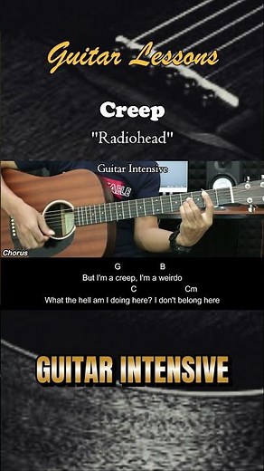 Creep - Radiohead | EASY Guitar Tutorial with Chords / Lyrics - Guitar Lessons #chords