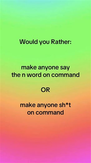 Would you Rathers on Instagram: "would you rather… #wouldyourather #funny #devious #nword #poop"