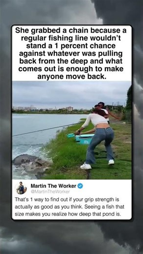 FISHING WITH A HEAVY METAL CHAIN