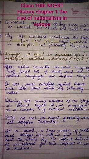 class 10th NCERT BOOK cbse || chapter 1 The Rise Of Nationalism in Europe 🌍 most important question