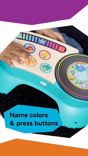 Create a new jam & support cause-and-effect learning with Baby Einstein™ Hape™ DJ Discovery Magic Touch™ Turntable! Use these helpful hints to help you support baby's learning this engaging, musical toy. Shop here: http://ms.spr.ly/6185YsIUR | Baby Einstein