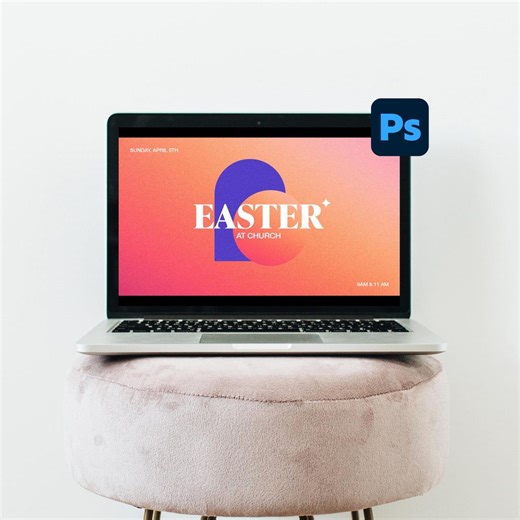 Modern Easter Graphics, Contemporary Easter 2026 Church Socials (editable Photoshop PSD File) - Etsy