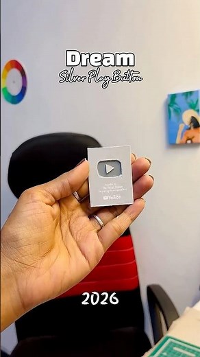 Silver Play Button ▶️ #silverplaybutton #dream #creativediy #artandcraft #handmadeart