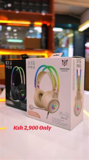 💥 ONIKUMA X15 PRO Gaming Headset – Ksh 2,900 Only ⚙️ Key Specs & Features: 🎧 50 mm Large Drivers – Graphene diaphragm for rich, immersive audio with good bass and surround-like sound for gaming. 🎮 Stereo Surround Sound – Accurate positioning for footsteps and in-game effects. 🎤 Detachable HD Mic – Omnidirectional noise-canceling mic with 360° adjustment for clearer team chat. 🌈 RGB Lighting – Transparent head beam with dynamic RGB light effects (USB powers lights). 🎧 Comfort Design – Light
