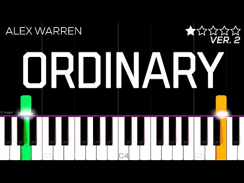 Alex Warren - Ordinary | EASY Piano Tutorial
