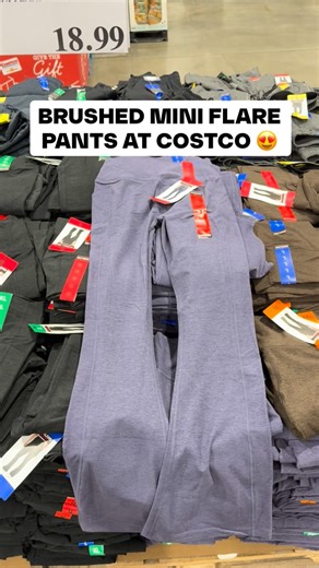 68K views · 187 reactions |  Kirkland Signature Women’s Brushed Mini Flare Pants are at Costco and they’re giving comfy-but-put-together energy right away  Soft, stretchy, and easy to wear all day, these are the kind of pants you grab once and then wish you bought a second color too!! $18.99 #costcofinds #kirklandsignature | Costco Buys | Facebook