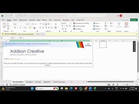 New Perspectives Excel 365 | Module 12: End of Module Project 1 Addison Creative #newperspectives