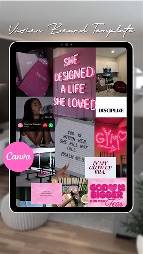 2026 Vision Board Template Canva | Digital Vision Board Party Kit | Goal Board, Phone Wallpaper, DIY Vision Board Printable, Dream Board - Etsy