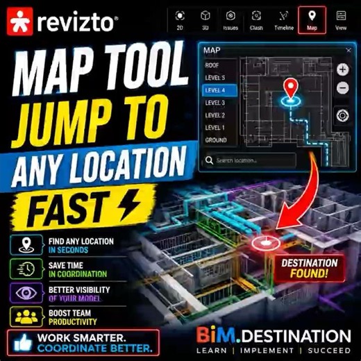 Revizto Map Tool ⚡ Jump to ANY Location Instantly (BIM Hack!)