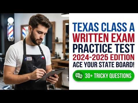 Pass the 2026 Texas Class A Barber Written Exam with this Essential Practice Test Guide