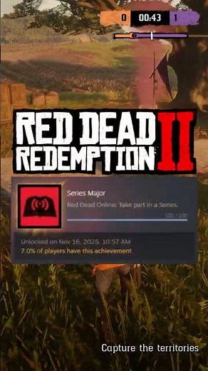 TIPS to UNLOCK Rare "Series Major" Achievement & Trophy (7.0% Collected) #RDR2 #Shorts #RDO