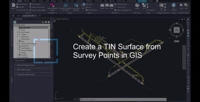 Create a TIN surface from survey points in GIS