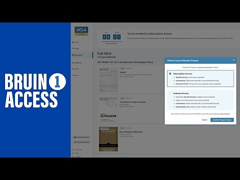 Bruin One Access: Course Materials Walkthrough Fall Quarter 2024