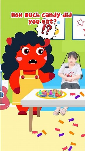 Hoạt hình tiếng Anh: Mimi ăn nhiều kẹo bị sâu răng - Don't eat too much candy, kids! #kids #shorts