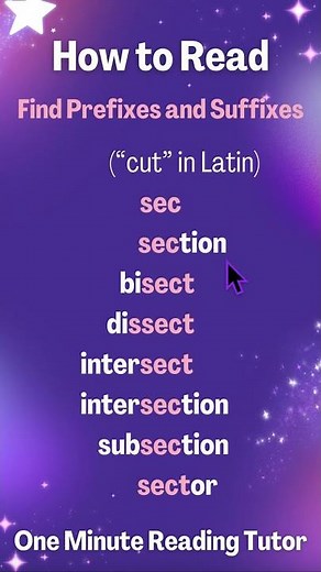 How to Read Long Words Easily with Prefixes and Suffixes (Root Word: Sec)