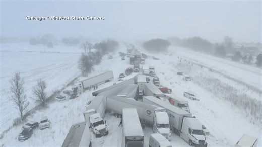 Jackknifed semis, 100 car pileup shuts down I-196; stranded drivers bussed from crash site