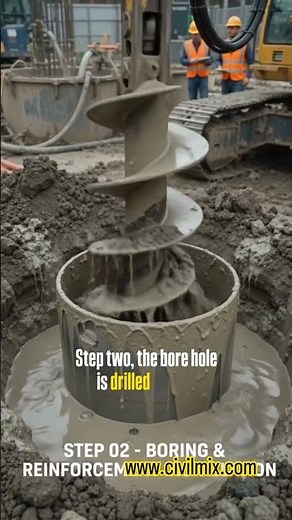 In-Situ Bored Pile Construction Method Explained Step by Step | Deep Foundation Engineering