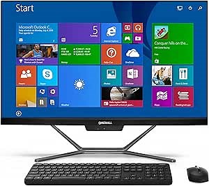 All-in-One Desktop Computer, Core i7 10510U 32GB RAM, 512GB SSD, 2TB HDD, 23.8 inch AIO PC Desktop, HDMI VGA Output, Wireless Keyboard & Mouse, BT4.2, LAN, WI-FI, Windows 10 Pro