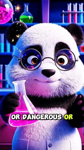 3d panda doing lab experiments | #panda #animation #shorts #viral
