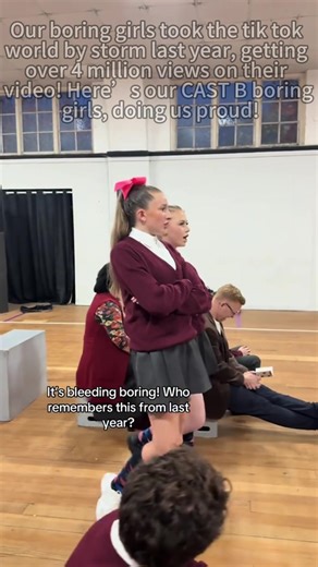 Our boring girls took the tik tok world by storm last year, getting over 4 million views on their video! Here’s our CAST B boring girls, doing us proud! #ldproductions #theatre #liverpool #foryou