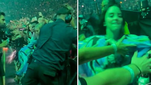 Screams heard as Billie Eilish pulled into crowd at packed Miami show