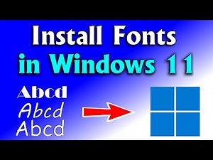 How to install Fonts in Windows 11