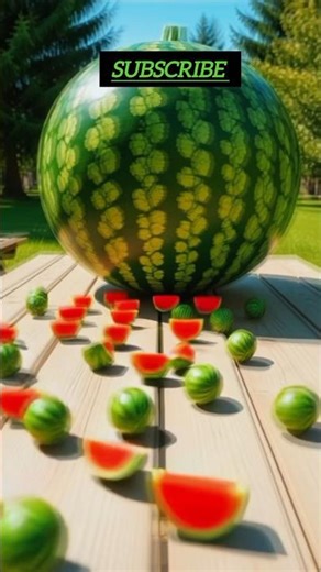 Tiny Watermelons Run Away from Giant Watermelon | Funny Realistic Animation. | #watermelon