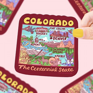 Colorado Travel Sticker: Centennial State Vinyl Souvenir - Etsy