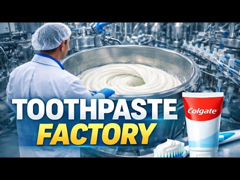 Inside the Toothpaste Factory — From Animal Bones to Toothpaste | Full Process