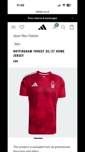 New Nottingham Forest Home Shirt Release on Adidas