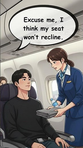 Airplane English Conversation | Cabin Crew Dialogue