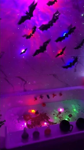 Creating the Ultimate Spooky Halloween Themed Bath 🦇🛁🎃#trending #happymoments #halloweendecorations