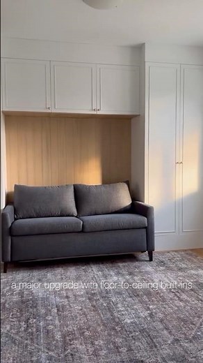 IKEA hack built-in wardrobe for a multipurpose guest bedroom #homerenovation