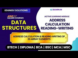 Address Calculation and Reading-Writing of 2D Array Elements | Data Structures