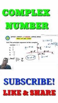 04 argument of complex number -1-i | short trick of complex number | LT GRADE | UPPSC | TGT & PGT |