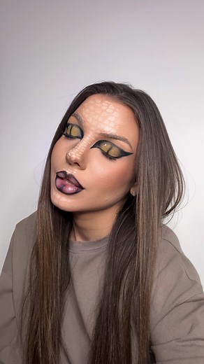 Snake Makeup Transformation for Halloween