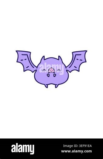 radioactive glowing animation of cartoon of a super cute halloween bat Stock Video Footage - Alamy
