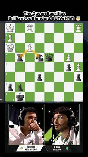 The Queen Sacrifice… BUT WHY?! 🤯#chess #chesspuzzle #chesstactics #brilliantmove #shorts #puzzle