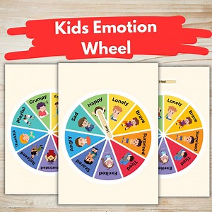 Kids Emotion Wheel – “I Feel” Desk Spinner | Printable Feelings Wheel for Toddlers & Preschool | Social Emotional Learning Tool | 3 Pages - Etsy