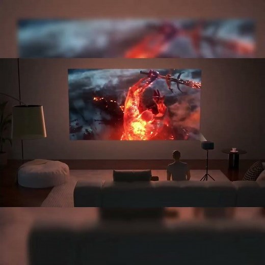 Happrun YG491 Native 1080P Android TV Projector - Higher Quality Projection with Built in Netflix