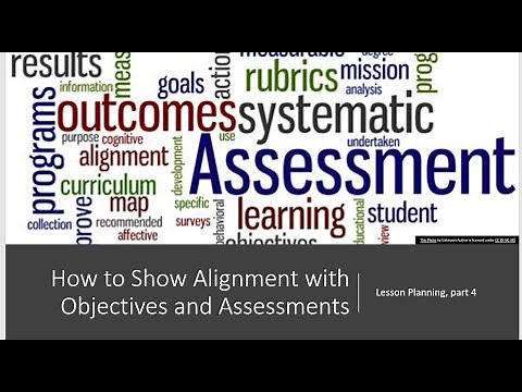 How to Show Alignment with Objectives and Assessments: Lesson Planning Part 4