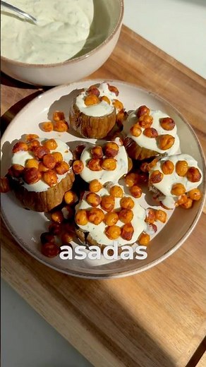 Cena fácil de Berenjenas Asadas con Garbanzos | Saludable #recetas #recetasfaciles