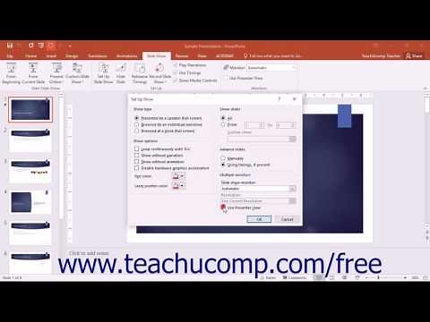 PowerPoint 2016 Tutorial Setting Up the Slide Show Microsoft Training