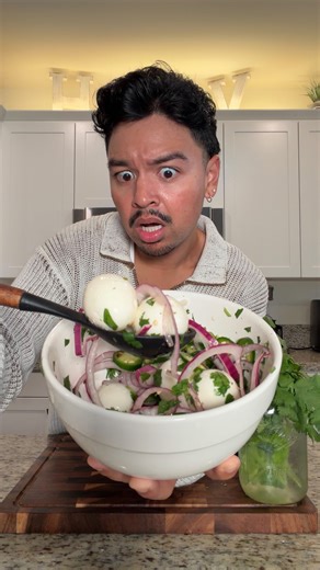 Alan-Timoteo Villon on Instagram: "Finally got to make the viral aguachiles de huevo (egg aguachiles) #aguachiles #eggaguachiles"