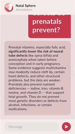 What birth defects do prenatals prevent?
