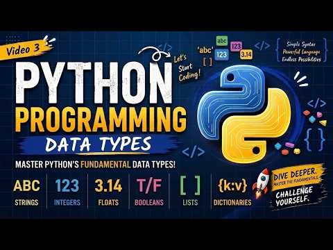 Python Programming for Beginners | Lesson 3 | Data Types in Python Explained