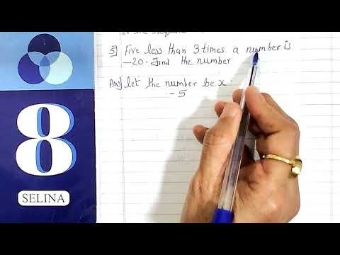 8th ICSE Word Problems based on linear equations