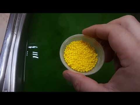 Sink water vortex Green Color 💧 and Yellow small balls