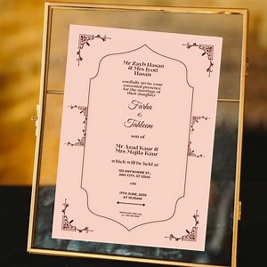 Elegant Wedding Invitation Card | Front & Back Design   Thank You Card   Editable Link   Envelope - Etsy UK